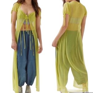 UO soft mesh neon yellow/green cover up